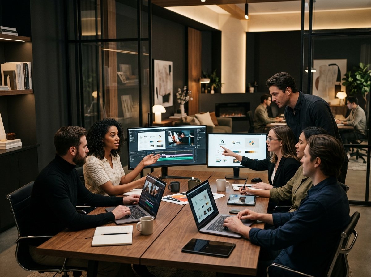 Creative team collaborating at Adotropin